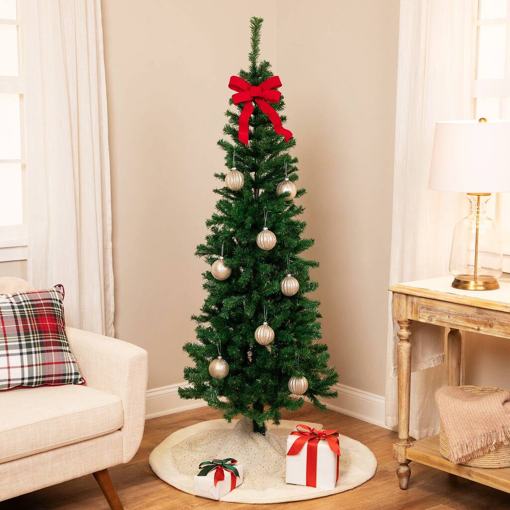 Medium Mixed Green Pine Artificial Christmas Tree - 6' - Unlit - 6 Foot