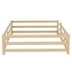 preview thumbnail 19 of 34, Sturdy Structure Wood Floor Bed with Guardrail and Fence for Kids, Montessori Bed Full Size