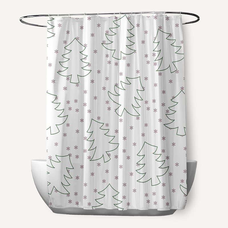 Tree Outlines Shower Curtain - Light Purple