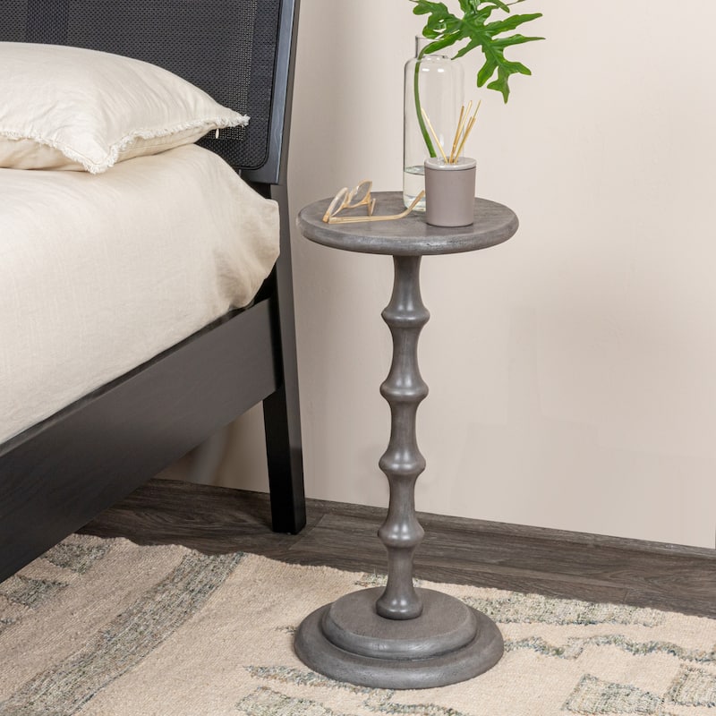 Ergo Pedestal Cocktail Side Table - 12.0"L x 12.0"W x 25.0"H