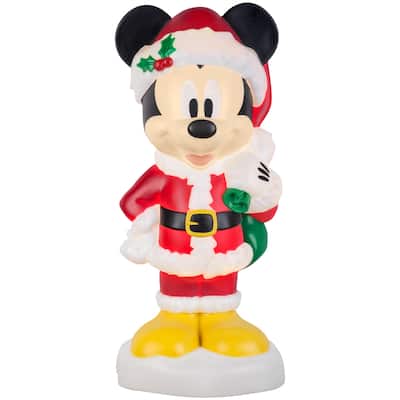 Gemmy Lighted Blow Mold Outdoor Decor Mickey w/Gifts Disney , Multicolored