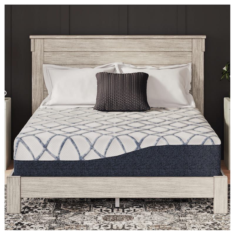 Signature Design by Ashley 12 Inch Chime Elite 2.0 White/Blue Mattress - California King