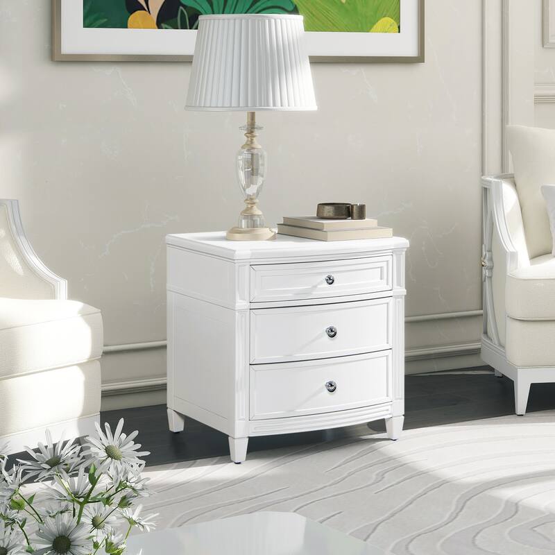 Dauphin 23.5" 3-Drawer Storage End Table
