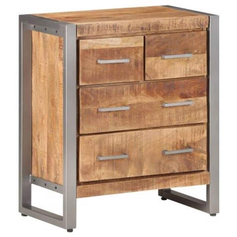 vidaXL Sideboard 23.6"x13.8"x27.6" Rough Mango Wood