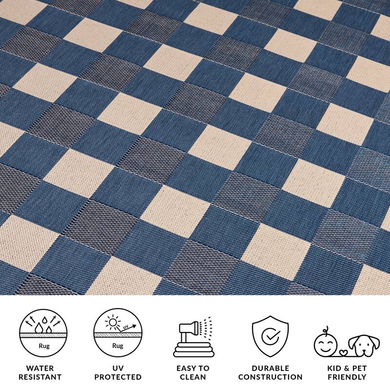 SAFAVIEH Courtyard Meryem Indoor/Outdoor Washable Backyard Patio Rug