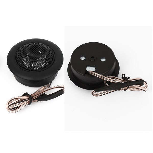 Pair Black Round 200W 2.4" Dia Dome Tweeters Stereo Speakers for Car
