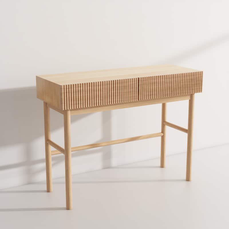 Solid Wood Console Table with 2-Drawer