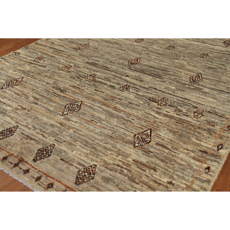 Moroccan Oriental Area Rug Handmade Living Room Wool Carpet - 7'3" x 9'7"