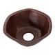 preview thumbnail 1 of 3, Miseno Hexagon 16" Copper Drop-In or Undermount Bar Sink Hand-Hammered Antique Copper