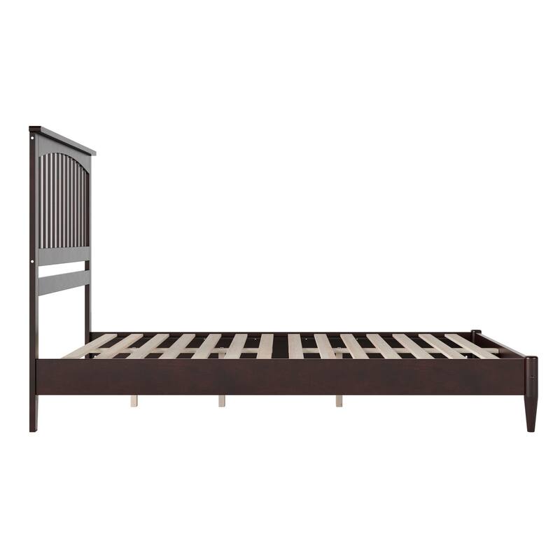 Solid Wood Low Profile Platform Bed - Espresso Finish, Modern Design, Twin Twin XL Full Queen King