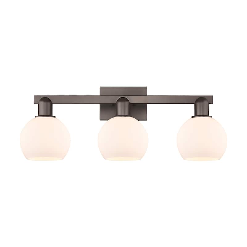 Innovations Lighting 716-3W-10-25 Athens Vanity Athens 3 Light 25" - Oil Rubbed Bronze / Matte White