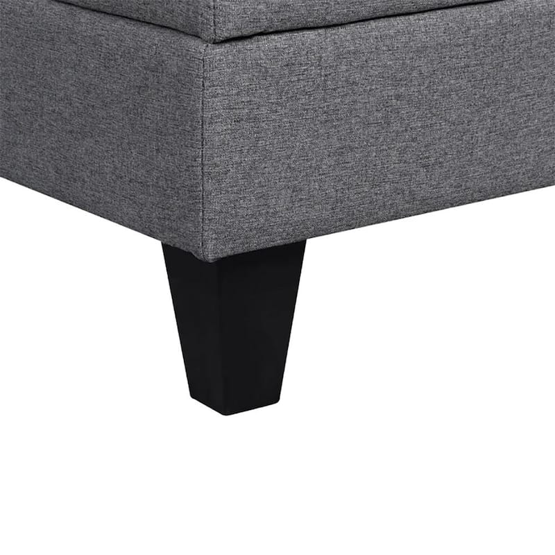 Modern Sectional Sofa Couch L Shaped With Chaise Storage Ottoman and Side Bags For Living Room