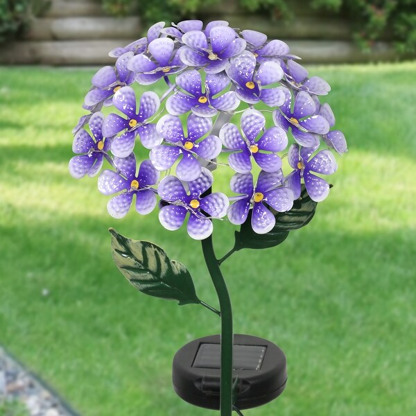 Solar hydrangea garden stake on sale
