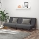 preview thumbnail 6 of 25, vidaXL 2-Seater Sofa Bed Velvet 78.7" x 33.3" x 27.2" - Dark Gray1