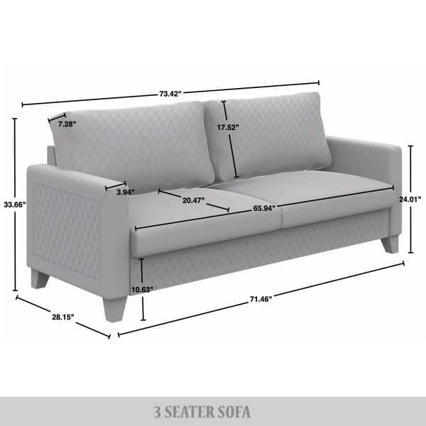 CraftPorch Luxury Velvet Upholstered Sofa