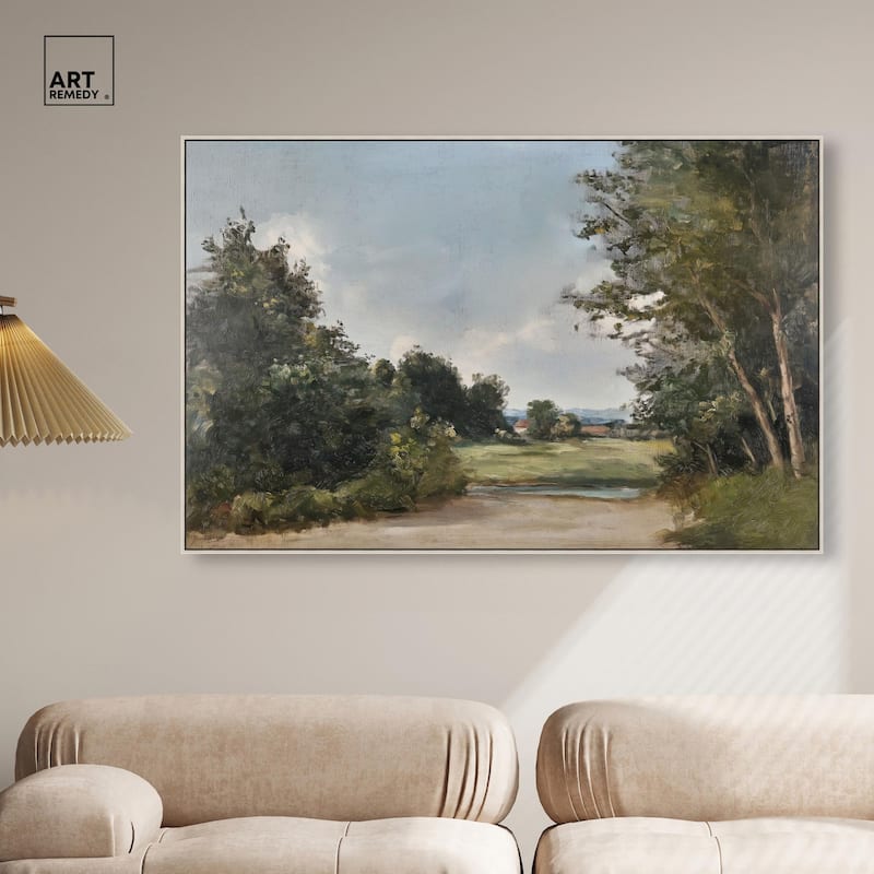 Hilltop Tower View II Canvas by Art Remedy