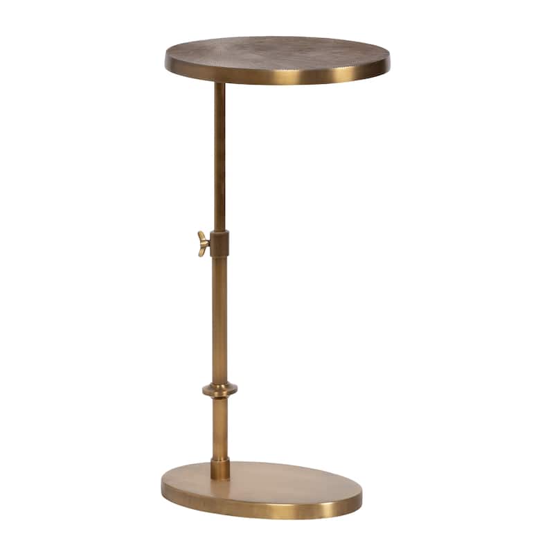 Kate and Laurel Engles Adjustable Oval Metal Table