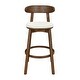 preview thumbnail 16 of 24, Christopher Knight Home - Ashley Contemporary Upholstered Round Cushion Bar Stools with Rubberwood Frame, Set of 2