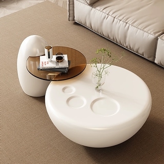 Modern Nesting Cream White Coffee table Set - 62 - On Sale - Bed Bath ...