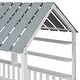 preview thumbnail 8 of 10, Twin Size House Bed with Roof and Storage Shelves