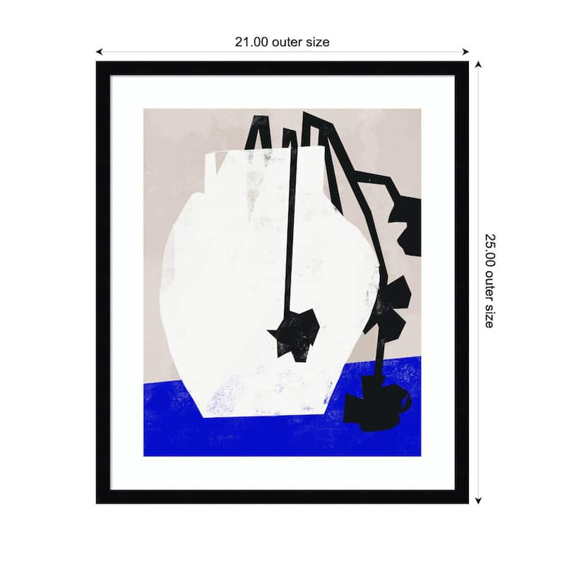 Kate and Laurel Abstract Blossoms by Little Dean Framed Wall Art Print