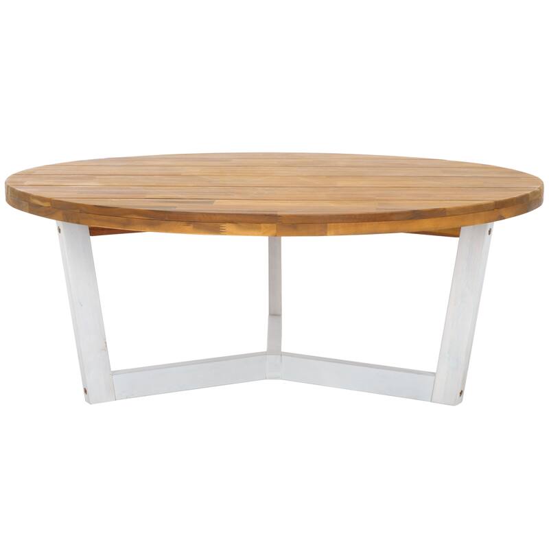 SAFAVIEH Estefani 3-Leg Round Outdoor Coffee Table - 39Wx39Dx15H