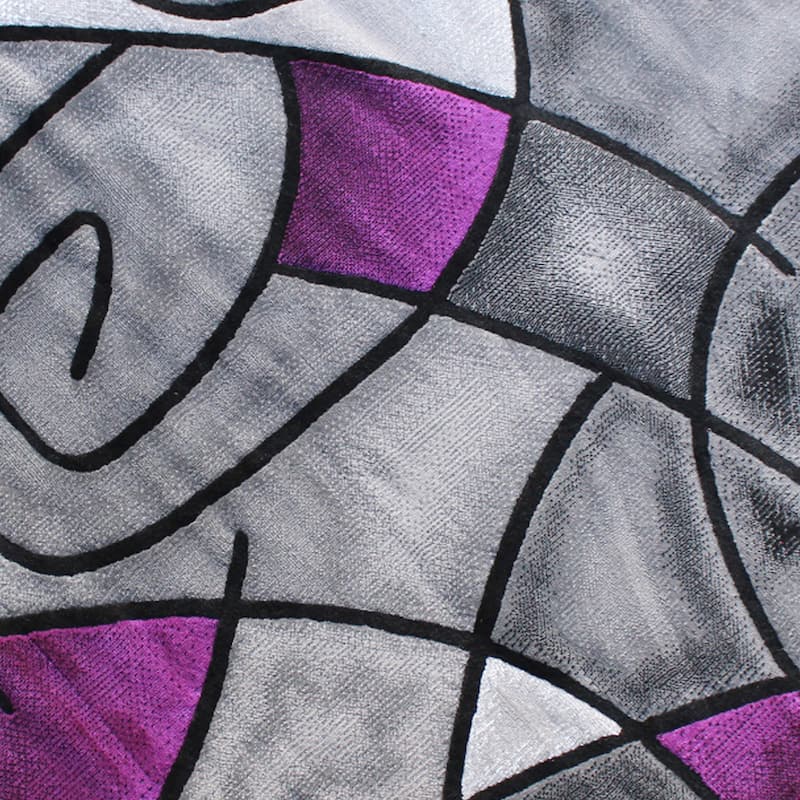 Modern Olefin Accent Area Rug - Abstract Pattern