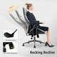 preview thumbnail 22 of 31, OVIOS Suede Fabric Ergonomic Office Chair High Back Lumbar Support