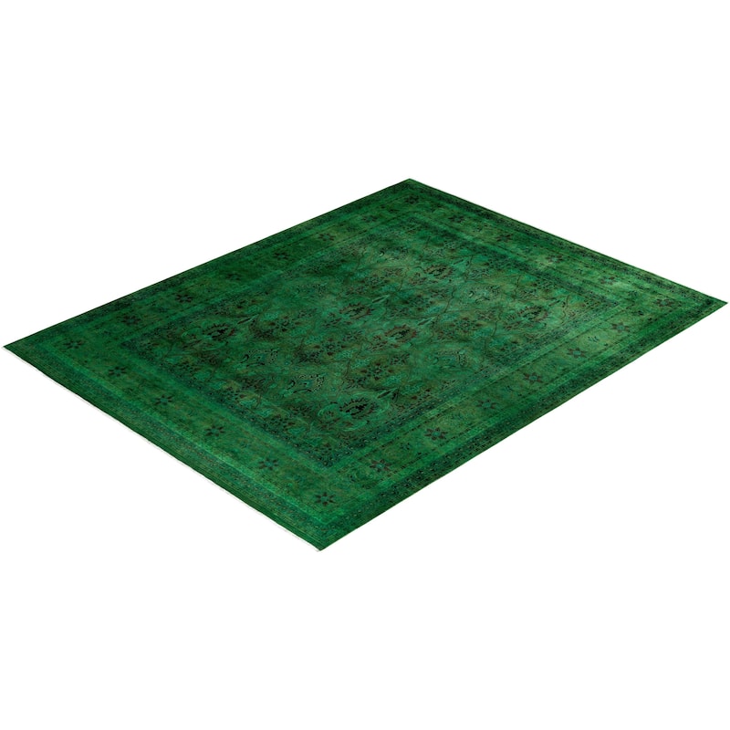 Contemporary Overdyed Wool Hand Knotted Area Rug - 8' 2" x 10' 3"
