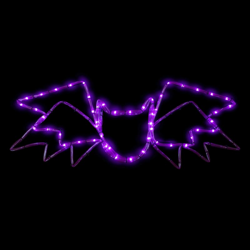 23.5" Lighted Bat Window Silhouette Halloween Decor