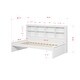 preview thumbnail 4 of 15, Twin Bookcase Daybed in White