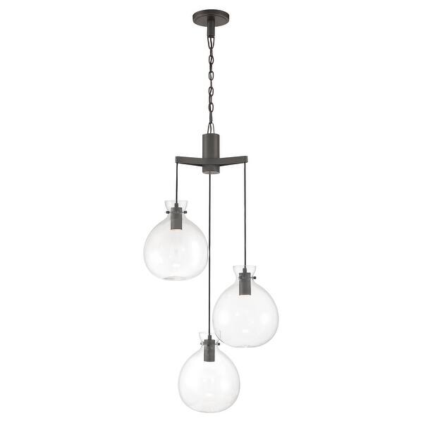 Selina Tiered Globe LED Chandelier in Oil Rubbed Bronze - 22in W x 22in ...