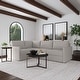 preview thumbnail 1 of 25, Flexsteel Fabric 4-Seat Modular Sectional in Light Tan