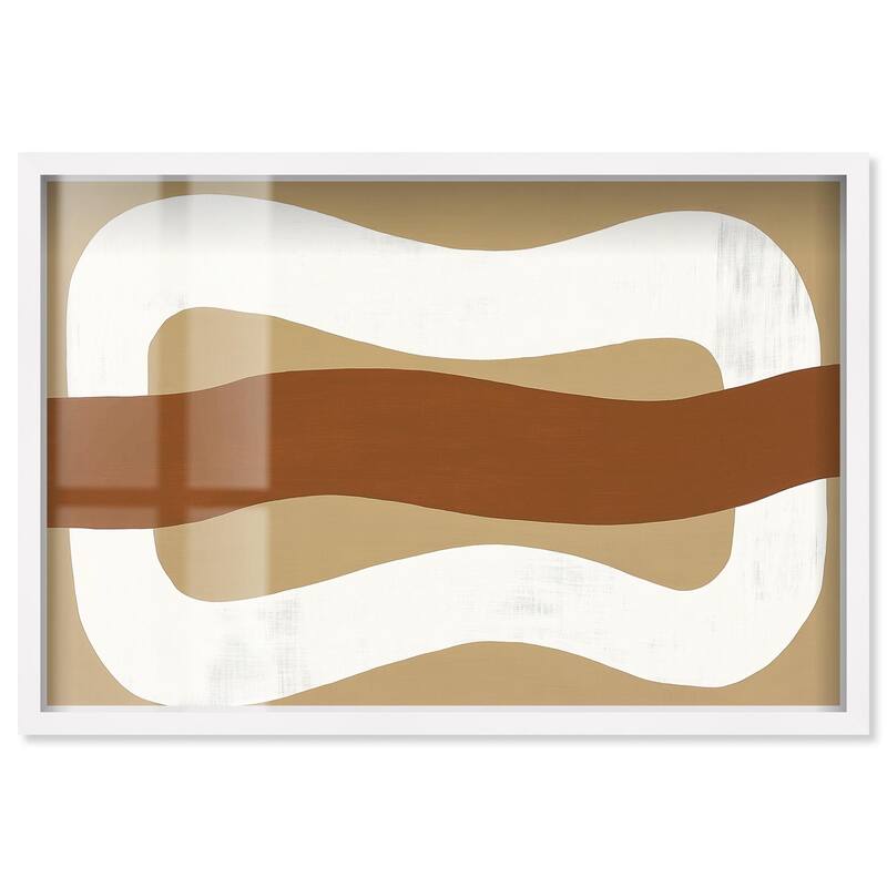 Minimal Wavy I Shadowbox by Art Remedy - White - 54" x 36"