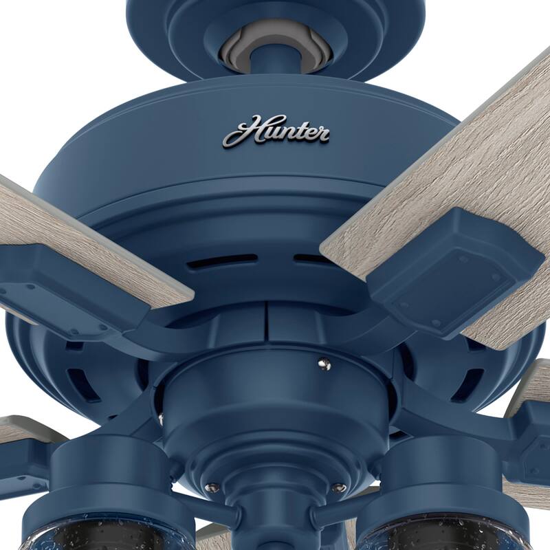 Hunter 44" Hartland Ceiling Fan with LED Light and Pull Chains - Farmhouse, Transitional