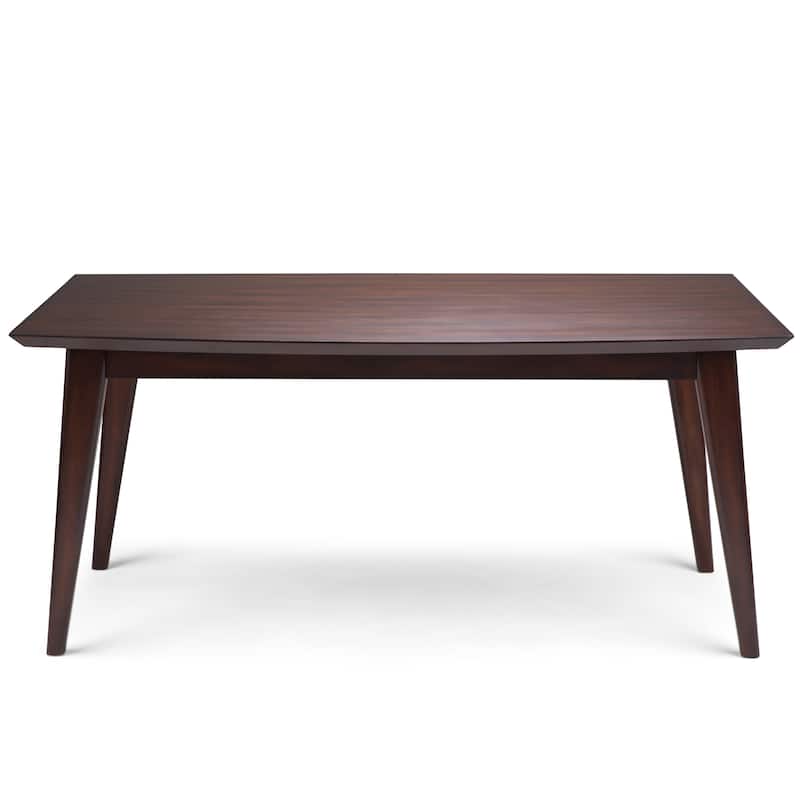 WYNDENHALL Tierney SOLID WOOD 66 inch Wide Rectangle Mid Century Modern Dining Table - 66 W x 40 D x 30 H