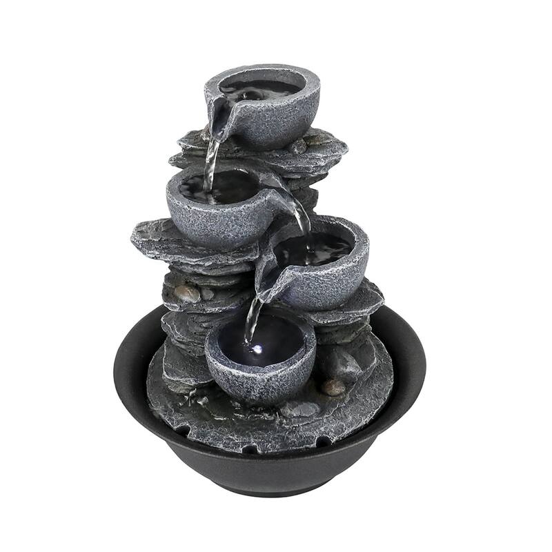 10.6-inch Indoor Tabletop Water Fountain Relaxing Water Feature