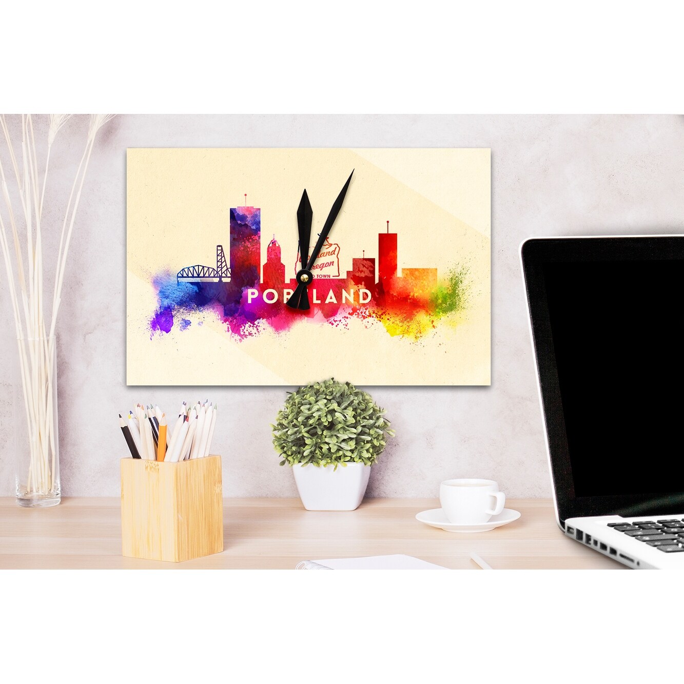 Shop Portland Oregon Skyline Abstract Lantern Press Artwork