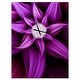 preview thumbnail 4 of 13, Designart 'Fractal Flower Purple' Oversized Modern Wall CLock