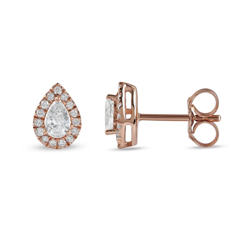 10k Gold 1/3ct TDW Diamond Pearl Stud Earrings for Women