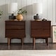preview thumbnail 25 of 39, Middlebrook Mid-Century Solid Wood 2-Drawer Nightstand, Set of 2 Walnut