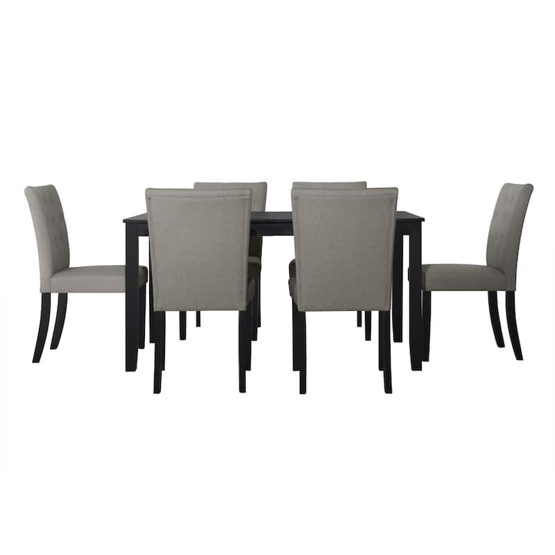 CraftPorch Glam 7-Piece Wooden Dining Chair - Grey