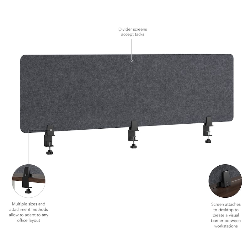 Bush Business Furniture 58W Office Desktop Privacy Screen