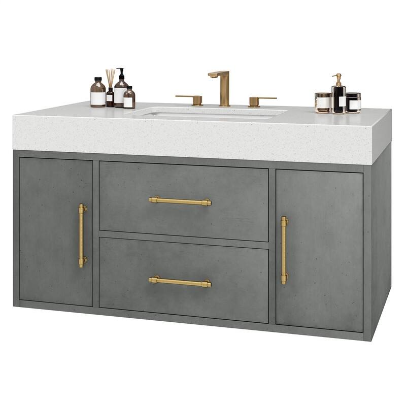 Moasis 40" Floating Bathroom Vanity with 2 Drawer and 2 Cabinet
