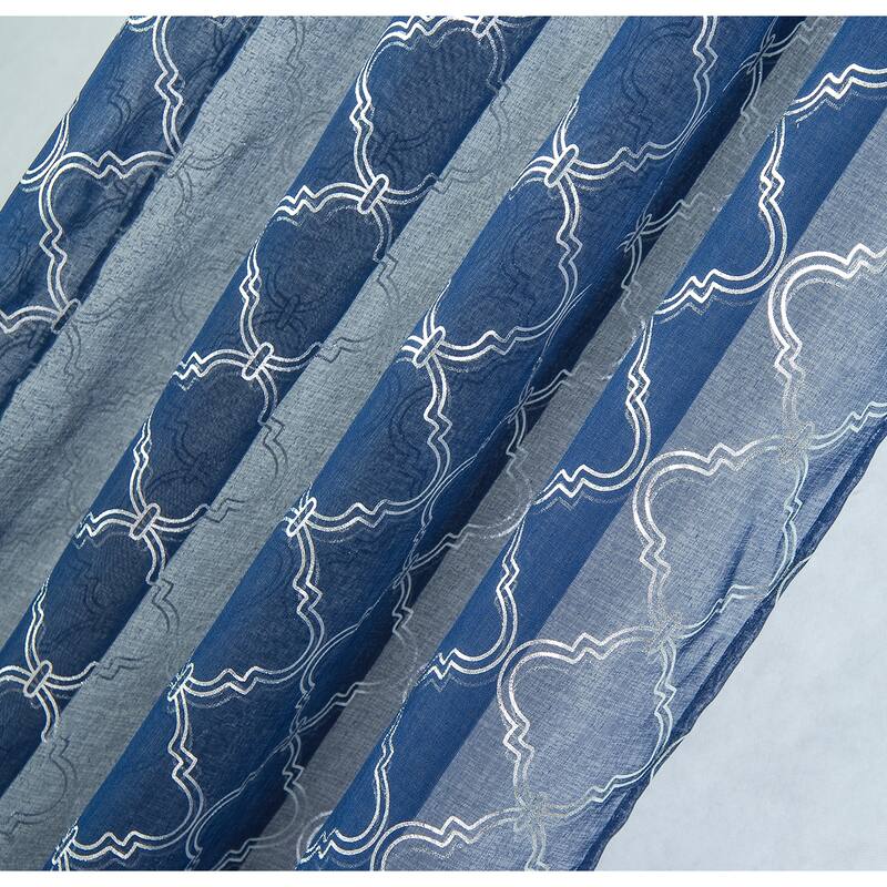 Embroidered Sheer Window Curtain Collection 84" or 95"