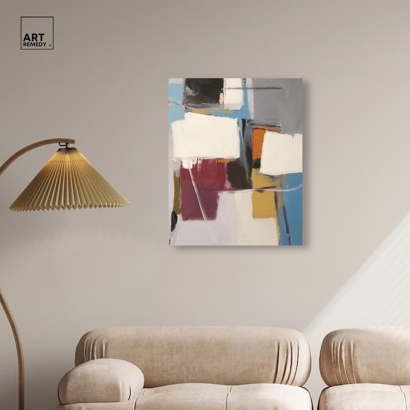 Stacked Forms Canvas by Art Remedy, Gallery Wrapped