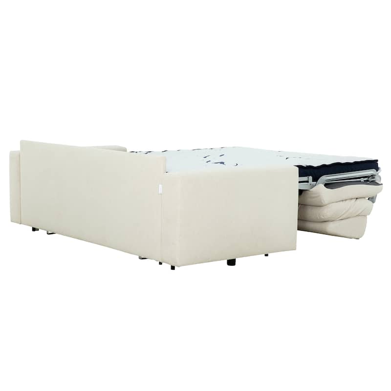 Stearns & Foster® Paolo 82 in. Queen Sleeper Sofa with 5in Memory Foam Mattress