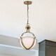 preview thumbnail 5 of 5, Lincoln 1 Light Medium Pendant Medium Base 60 Watt Matte White Finish White Opal Glass