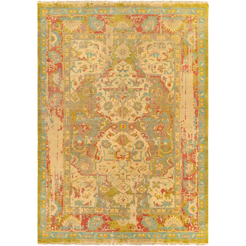 Hand-Knotted Marlowes Wool Area Rug - 8' x 11' - 8' x 11' - Green