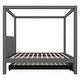 preview thumbnail 17 of 33, Wood Canopy Bed Frame with Trundle & 3 Storage Drawers